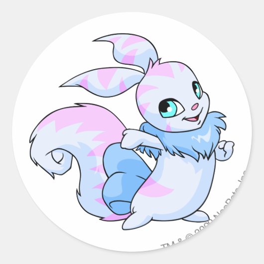 ウスルストライプの ラウンドシール (正面)