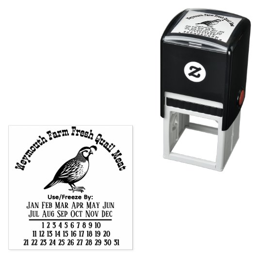 ウズイルファームの食肉卵の鮮度カレンダー日付#3A セルフインキングスタンプ (インサイチュ)