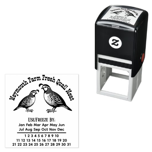 ウズイルファームの食肉卵の鮮度カレンダー日付#3D セルフインキングスタンプ (インサイチュ)
