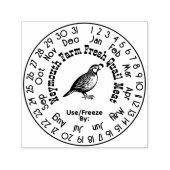 ウズイルファームの食肉卵の鮮度カレンダー日付#3S セルフインキングスタンプ (デザイン)