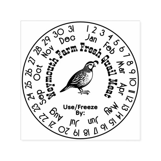 ウズイルファームの食肉卵の鮮度カレンダー日付#3S セルフインキングスタンプ (デザイン)