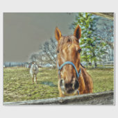 ウズカントリー素朴ウエスタンファームデコップページ ラッピングペーパー (フラット)