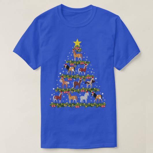 ウズクリスマスツリーホースクリスマスオーナメントTシャツ Tシャツ (デザイン正面)