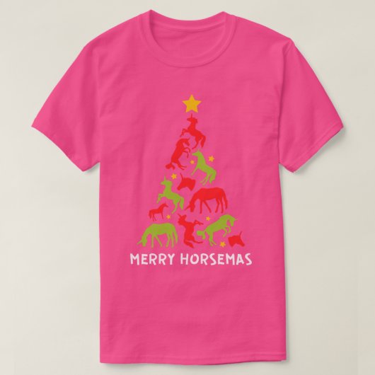ウズクリスマスツリーホースクリスマス Tシャツ (デザイン正面)