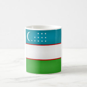 ウズベキカッコいいスタン国旗 コーヒーマグカップ