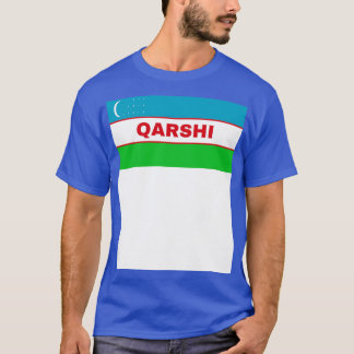 ウズベキスタンのカーシ国旗 Tシャツ