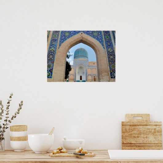 ウズベキスタンのサマルカンドにあるティムールの廟 ポスター (キッチン)