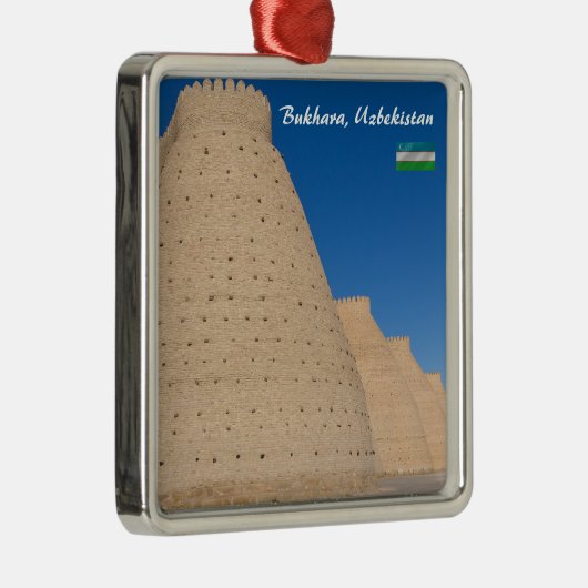 ウズベキスタンのブハラ島 – 箱城の城壁 メタルオーナメント (右)