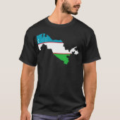 ウズベキスタンの国家のTシャツ Tシャツ (正面)