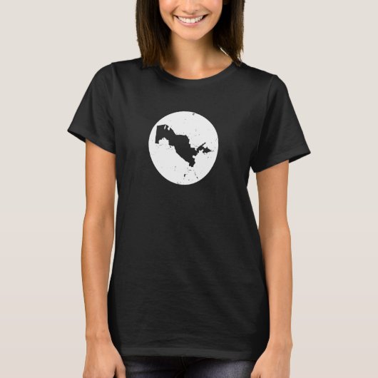 ウズベキスタンの地図ウズベ誇りを持ったク Tシャツ (正面)
