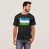 ウズベキスタンの旗のTシャツ Tシャツ (正面フル)