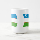ウズベキスタンの旗マグ コーヒーマグカップ (中央)