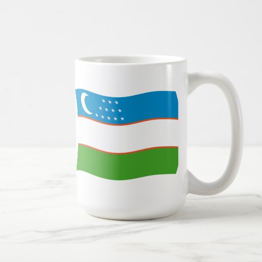 ウズベキスタンの旗マグ コーヒーマグカップ (右)