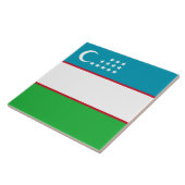 ウズベキスタンの旗 タイル (側面)