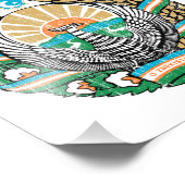 ウズベキスタンの紋章 フォトプリント            (角)