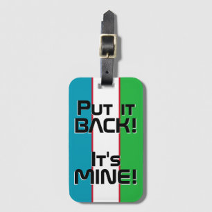 ウズベキスタン国おもしろい旗 ラゲッジタグ