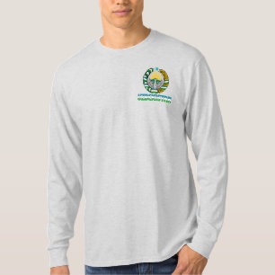 ウズベキスタン国旗とコート・オブ・アームズ Tシャツ