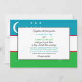 ウズベキスタン国旗, ウズベキスタンの国旗 結婚式 招待状 (正面)