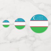 ウズベキスタン国旗 コンフェッティ (正面)