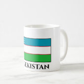 ウズベキスタン国旗 コーヒーマグカップ (正面右)