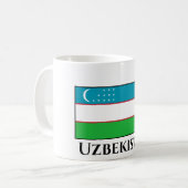 ウズベキスタン国旗 コーヒーマグカップ (正面左)