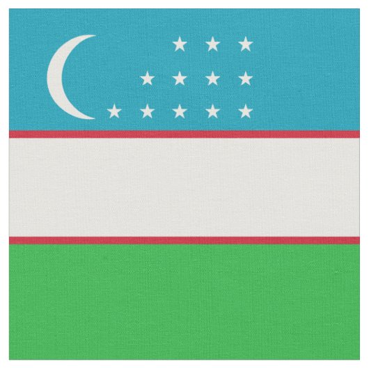 ウズベキスタン国旗 ファブリック (クローズアップ)