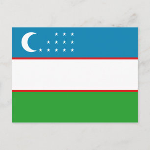 ウズベキスタン国旗 ポストカード