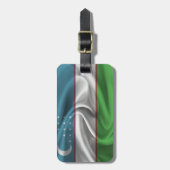 ウズベキスタン国旗 ラゲッジタグ (正面縦)