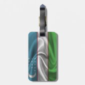 ウズベキスタン国旗 ラゲッジタグ (裏面縦)