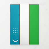 ウズベキスタン国旗 三つ折りカード (カバー)