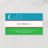 ウズベキスタン国旗 名刺 (裏面)