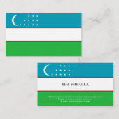 ウズベキスタン国旗 名刺 (正面/裏面)