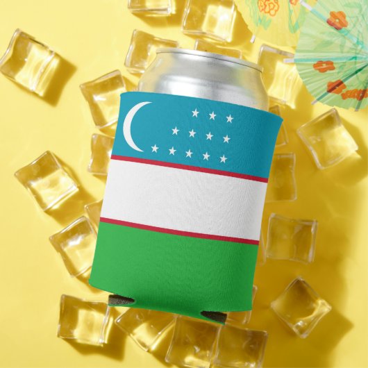 ウズベキスタン国旗 缶クーラー (インサイチュ 夏)