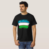 ウズベキスタン国旗 Tシャツ (正面フル)