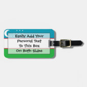 ウズベキスタン簡単ID個人用国旗 ラゲッジタグ (正面横)