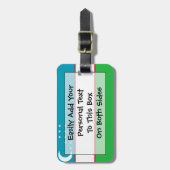 ウズベキスタン簡単ID個人用国旗 ラゲッジタグ (正面縦)