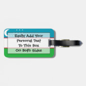 ウズベキスタン簡単ID個人用国旗 ラゲッジタグ (裏面横)