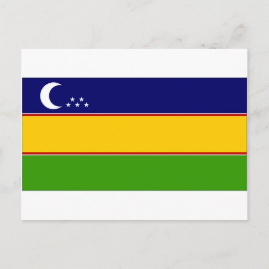 ウズベキスタン・カラカルパック国旗 ポストカード (正面)