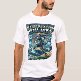 ウズベキスタン ゴールモード スケルトン ストライカー ネーションズ ストリート Tシャツ
