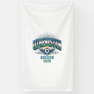 ウズベキスタン サッカー 2026 サッカー 太字の国 タイポグラフィ 横断幕