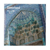 ウズベキスタン·サマルカンのシャージンダの墓地遺跡 タイル (正面)