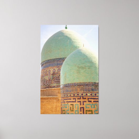 ウズベキスタン·サマルカンドのシャー·ジンダ·アンサンブル キャンバスプリント (正面)