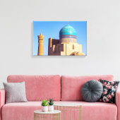 ウズベキスタン、ブハラ - カリヤン・モスク キャンバスプリント (インサイチュ (リビング))