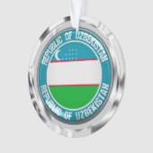 ウズベキスタン・ラウンド・エンブレム オーナメント (正面)