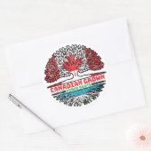 ウズベキスタンUzbeg Uzbeg Usbeg Canada Tree ラウンドシール (封筒)