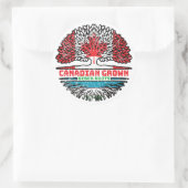 ウズベキスタンUzbeg Uzbeg Usbeg Canada Tree ラウンドシール (バッグ)