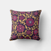 ウズベクフローラ刺繍、ヴィンテージ模様。 クッション (裏面)