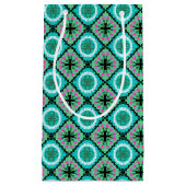 ウズベク族およびカザフスタン人のモチーフのSuzaniパターン スモールペーパーバッグ (正面)