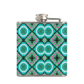 ウズベク語とカザフ語のモチフ語を含むスザニ文様 フラスク (裏面)