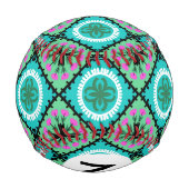 ウズベク語とカザフ語のモチーフを持つスザニの文様 野球ボール (裏面)